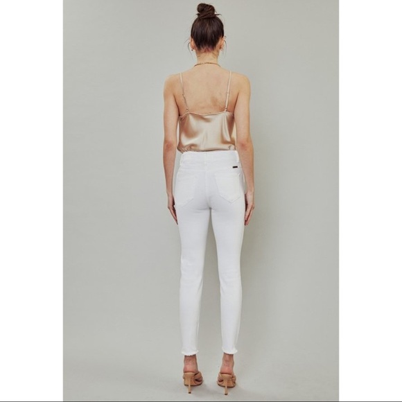 KanCan White High Rise Ankle Skinny Jeans - Picture 4 of 5